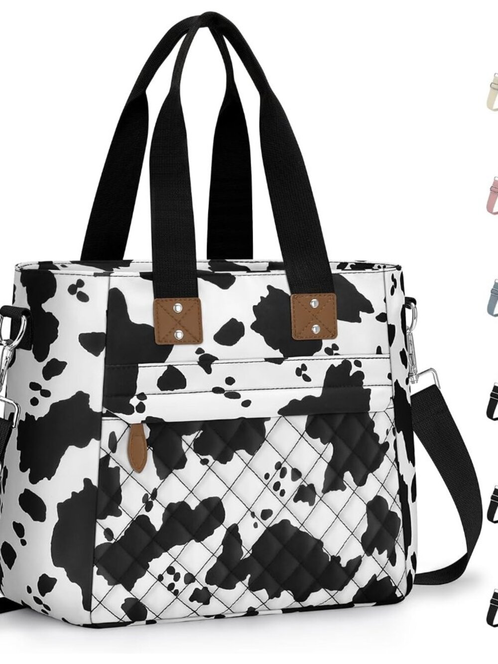 Lunch Bag for Women,Small Insulated Lunchbox Tote Reusable,M-Cow